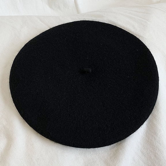 SSBSM Women Beret Decorate Artist Style Gorgeous Women Pure Color Beret Cap