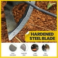 AllSteel Hardened Hollow Hoe Durable Edge Tool, Garden Edger Weeder