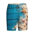 thumbnail image 4 of Gaeub Shells and Starfish Printed Men's Short Pajama Pants, Lightweight Lounge & Sleep Bottoms Keep You Cool - X-Large, 4 of 9