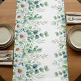 thumbnail image 5 of Table Runners 72 Inches Long Dress Scarves, Green Eucalyptus Leaves Farmhouse Kitchen Table Runner, Coffee Tablerunners, Summer Botanical Watercolor Daisy 14x72 Inch, 5 of 9