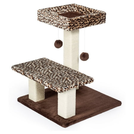 UPC: 0048081073001 | Prevue Pet Products 21 in. Kitty Power Paws Plush Leopard Terrace