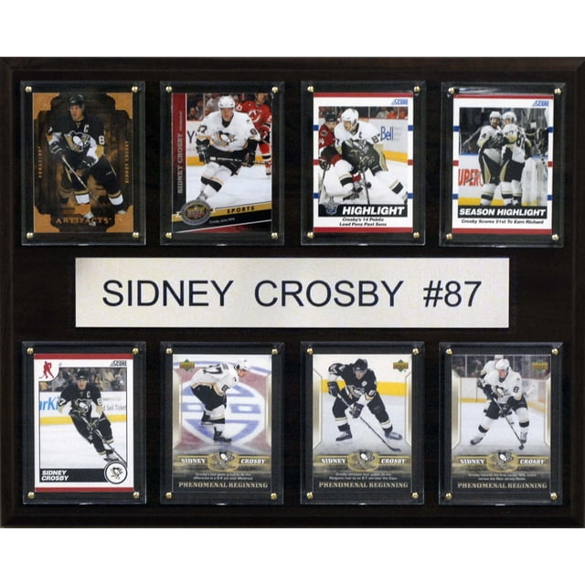 Placa C&I Collectables Sidney Crosby 8 Cartas 30x38 cm
