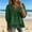 Green, variant on Ayolanni Solid Womens Blouses Henley Ruched 3/4 Sleeve 100% Cotton Blouse Basic Button Down Bell Ladies T-Shirt Tops for Women Blue S