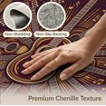 thumbnail image 6 of ODIKA 8'x10' Washable Area Rug Non-Slip Chair-Friendly Mat Music Notes Boho Vintage Border Retro Acoustic Motif Guitar Print Refined for Dining Room, Large Office, Lounge, 6 of 7
