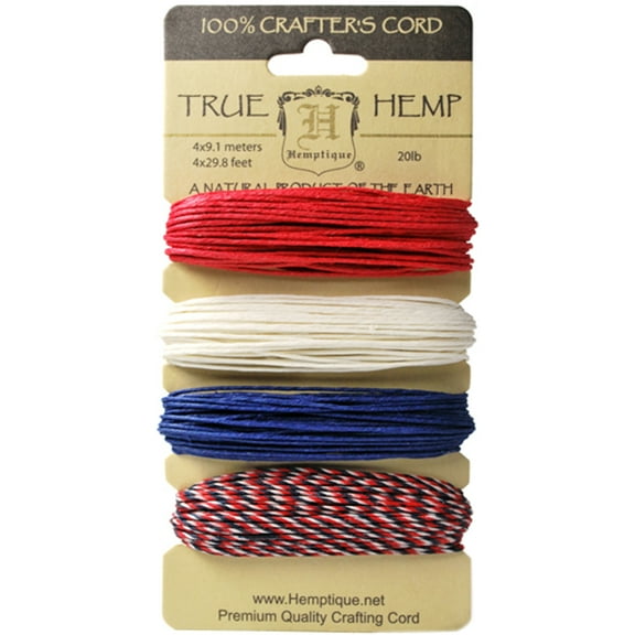 Hemptique Hemp Cord 20lb 120'-Americana
