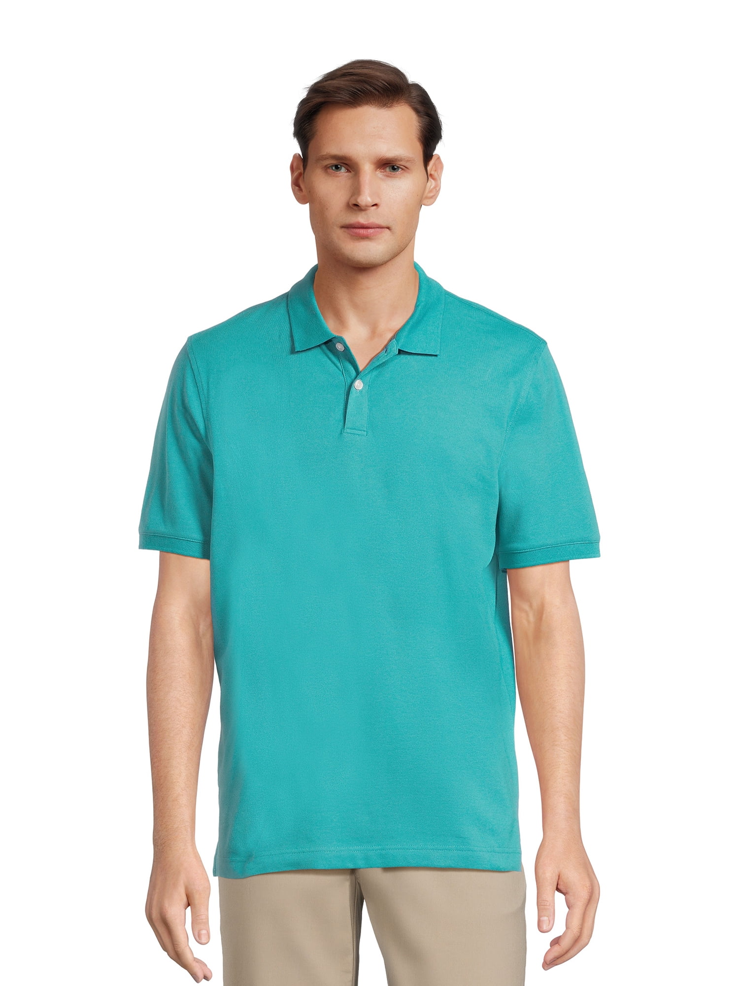 George Men's & Big Men's 2-Pack Pique Polo Shirts with Short Sleeves, Sizes S-3XL