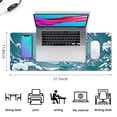 thumbnail image 2 of Non-Slip Rubber Base, Desk Mouse Pad with Stylish Topographic Pattern Design - Extra Large Desk Mat for Comfort and Style Enhancement - Ideal Desk Decor Accessory, 2 of 7