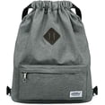 thumbnail image 1 of KAUKKO Cordón Deportes Mochila Gimnasio Yoga Bolsa Hombro Mochila para Hombres y Mujeres KAUKKO  K1031-Lightgrey, 1 of 3