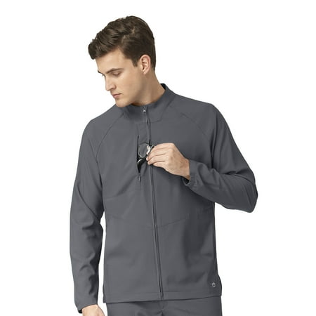 

WonderWink W123 8355-Mens Zip Front Warm Up Scrub Jacket