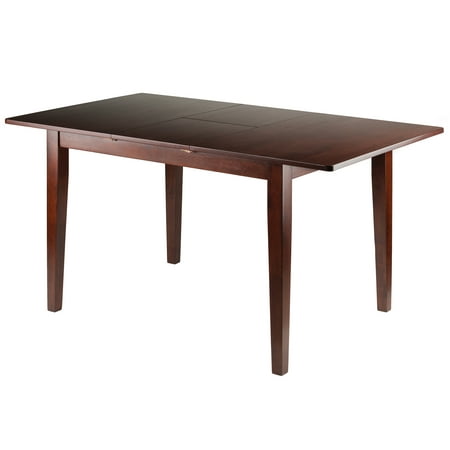 Winsome Wood Anna Dining Table with Extension Top, Walnut