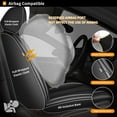 thumbnail image 5 of DIKSOAKR Car Seat Covers 2 Front Seat for Honda Pilot 2005-2016: Seat Cover Faux Leather Breathable Waterproof Compatible Airbag (Black&Gray), 5 of 7