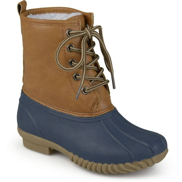 knee high lace up duck boots