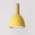 thumbnail image 4 of JLOWCO Modern Adjustable Height H Track Pendant Lighting for Kitchen Island 3 Pack Light Fixture Dining RoomSmall Yellow Pendant Light Fixtures (LED Bulb Include), 4 of 7