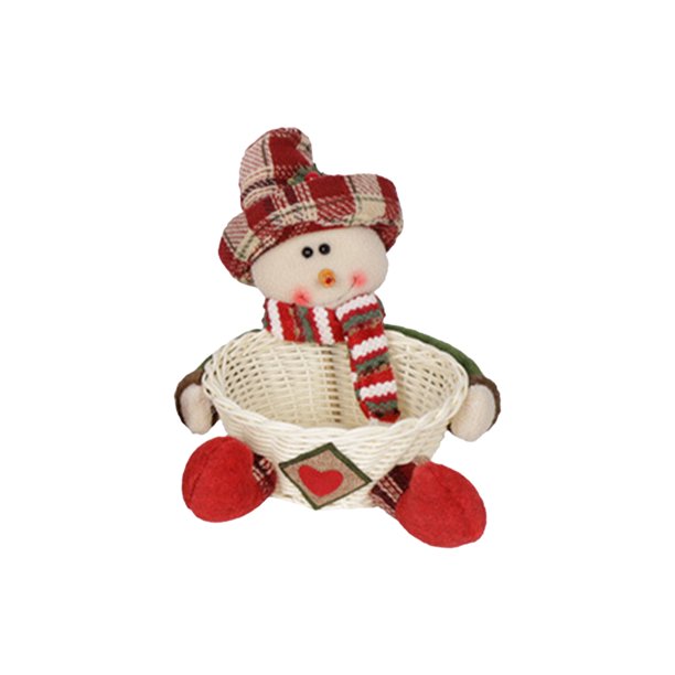 Almacenamiento de Adornos de Navidad Día de Navidad Cesta de Dulces Ornamentos de Muñeca Cesta de Escritorio Decoración de Vacaciones Accesorios Juguetes Ornamentos Adecuados para Exhibir en la Sala D