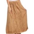 thumbnail image 1 of Sakkas Indra Thin Lightweight Summer Bohemian Skirt With Detailed Lace Embroidery - Beige - One Size Regular, 1 of 5