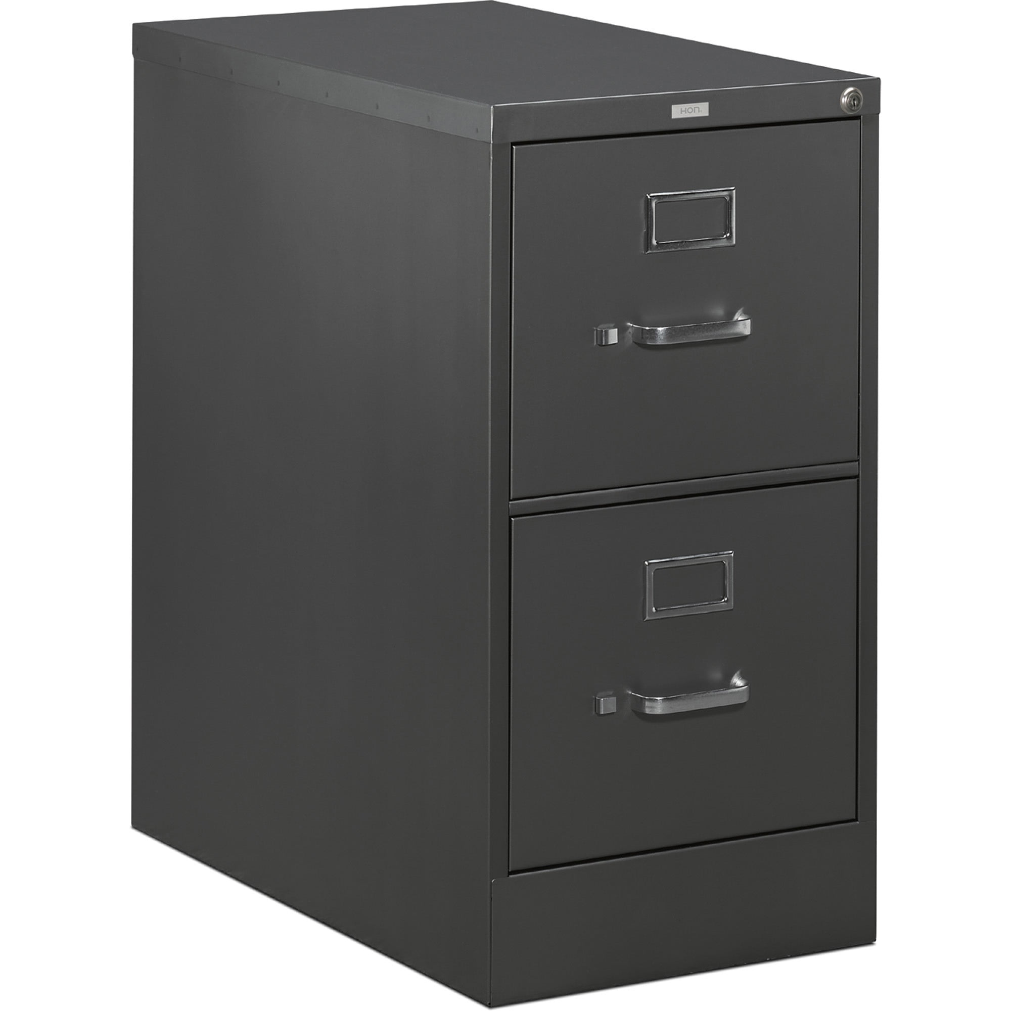 2 Drawers Vertical Metal Lockable Filing Black
