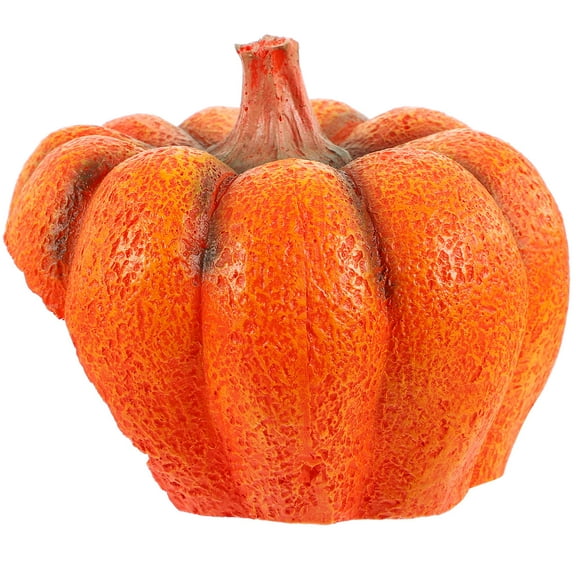 LEDMOMO Corner Cave for Fish Tank Pumpkin Shape Cave Shelter Orange Resin 1Pcs