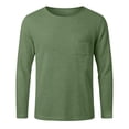thumbnail image 7 of Guluxicc Men's Cotton Long Sleeve Shirts with Pocket Crew Neck Pullover Classic Fit T Shirts Summer Casual Outfits, 7 of 7