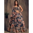 thumbnail image 2 of Women's Wear Beautiful Indian Pakistani Designer Stitched Blouse Skirt Dupatta Choli ( Blue, XL - 44 ), 2 of 7