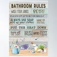 thumbnail image 2 of Bathroom Rules Brush And Floss Poster Poster Wall Art, Modern Wall Decor For Living Room Bedroom, 12x18 UNFRAMED, 2 of 3