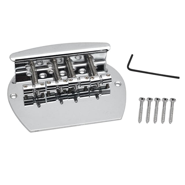 Cuerda Guitarra Saddle Puente Pieza Partes para Guitarra Eléctrica Sunnimix Color Chrome Tamaño 105 x 83,7 mm