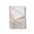 thumbnail image 2 of Victorian Soft Flannel Fleece Throw Blanket, Magnolia Tree Branch with Buds and Blossoms Botanical Feminine Bridal Design, Cozy Plush for Indoor and Outdoor Use, 70" x 90", Multicolor, by Ambesonne, 2 of 6