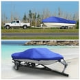 thumbnail image 3 of Unique Bargains 17-19ft 210D Blue Waterproof Boat Cover Trailerable Boat Cover Outdoor Protection Fit V-Hull Runabout, 3 of 5