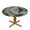Swirls, variant on Fireworks Us Flag Fitted Tablecloth Round with Elastic Edged, Waterproof Wipe Clean Table Cover for Outdoor Indoor Patio Kitchen - Fits Tables 45" to 50" Diameter