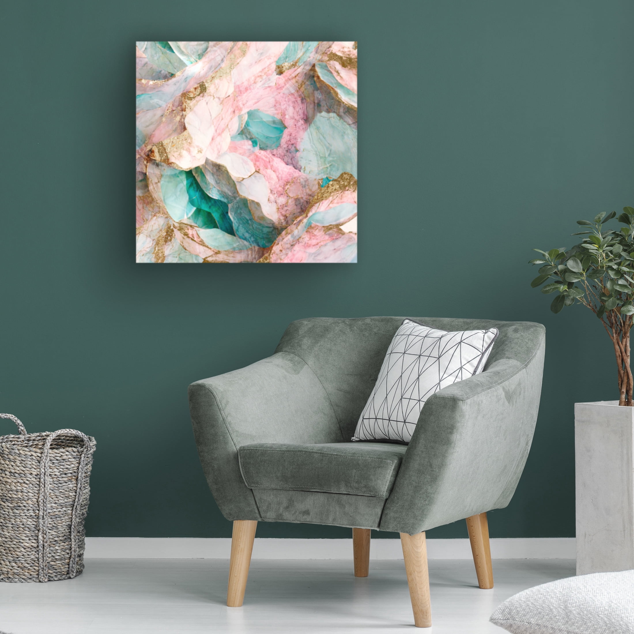 Canvas Wall Art - Sasha 'Fairy Geode' Wall Art for Living Room, Bedroom, or Office Décor by Trademark Fine Art - 18 x 18 Inches