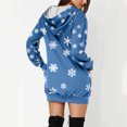 thumbnail image 4 of Robe Décontractée Imprimée de Noël pour Femmes, Manches Longues, Chandail à Capuche avec Poche, Chandail Décontracté, Robe Beige, 4 of 6
