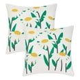 thumbnail image 2 of REGALWOVEN Pack of 2 Cotton Throw Pillow Cover Floral Cushion Covers for Couch Sofa Green Leaves 18" x 18", 2 of 6