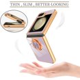 thumbnail image 2 of Compatible for Samsung Galaxy Z Flip 5 Case with Ring Holder Kickstand [with Magnetic] Soft TPU Shockproof Electroplated Protective Phone Case for Galaxy Z Flip 5 Purple, 2 of 6