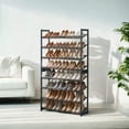 thumbnail image 5 of SONGMICS Shoe Rack, 8-Tier Shoe Organizer, Metal Shoe Storage, Set of 2, 4-Tier Stackable Shoe Shelf, with Adjustable Flat or Angled Shelves, 5 of 7