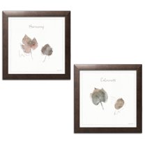 Gango Home Decor Shabby-Chic A Woodland Walk XX & XXI by Lisa Audit (Ready to Hang); Two 12x12in Brown Framed Prints