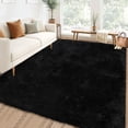 thumbnail image 3 of 9x12 Black Fluffy Shag Area Rug – Thick Soft Indoor Carpet for Living Room, Bedroom, Nursery, Kids Room, Dorm, 3 of 8