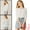 White, variant on INSPIRE CHIC Women's Ruffled Neck Half Sleeve Sheer Summer Polka Dots Blouse Tops XS Hot Pink