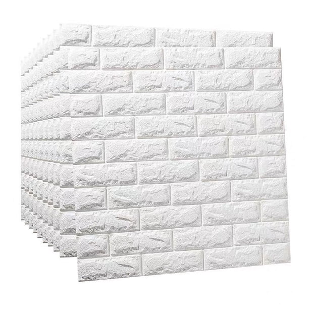 Papel tapiz 3D duradero y lavable con efecto absorbente de sonido, autoadhesivo de fácil instalación para una decoración del hogar transformadora, diseño de ladrillo falso ideal para sala de estar,
