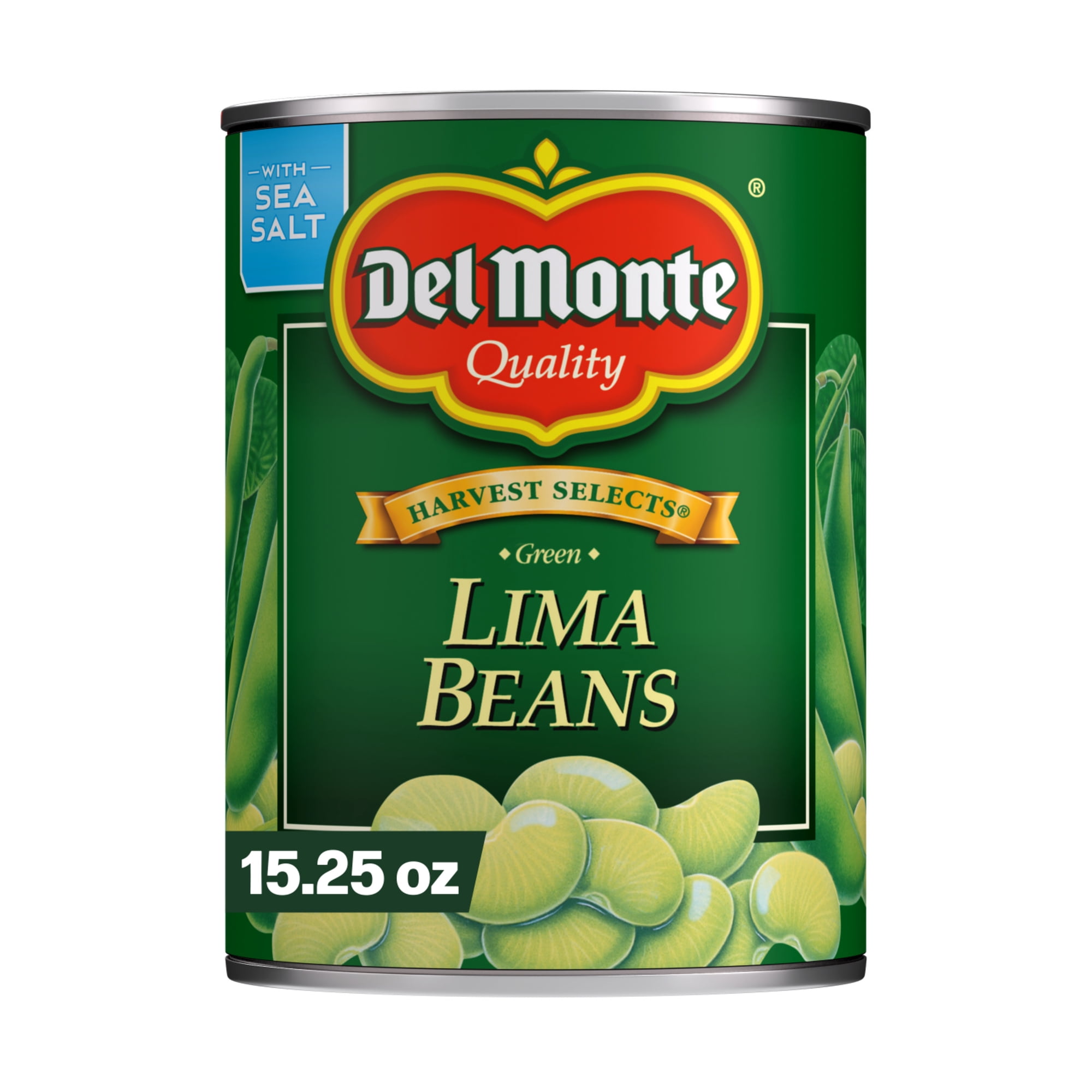 Del Monte Lima Beans, Canned Vegetables, 15.25 oz Can
