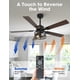 thumbnail image 5 of Ventilador de techo Parrot Uncle, 52 pulgadas, rústico, motor DC, 6 velocidades, 5 of 9