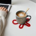 thumbnail image 4 of Unique Bargains Geometric Irregular Silicone Coaster for Drinks and Kitchen Red, 4 of 5