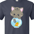 thumbnail image 4 of Inktastic Cute Cat, Little Cat, Kitty, Kitten, Fish Bowl T-Shirt, 4 of 5