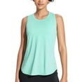 thumbnail image 2 of Baleaf Workout Tank Tops for Women Sleeveless Running Shirts Activewear Gym Yoga Tops Green Size S, 2 of 7