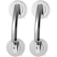 thumbnail image 1 of 2 Pcs Portable Bathroom Suction Handle Bars Plastic Door Handles (Silver), 1 of 7