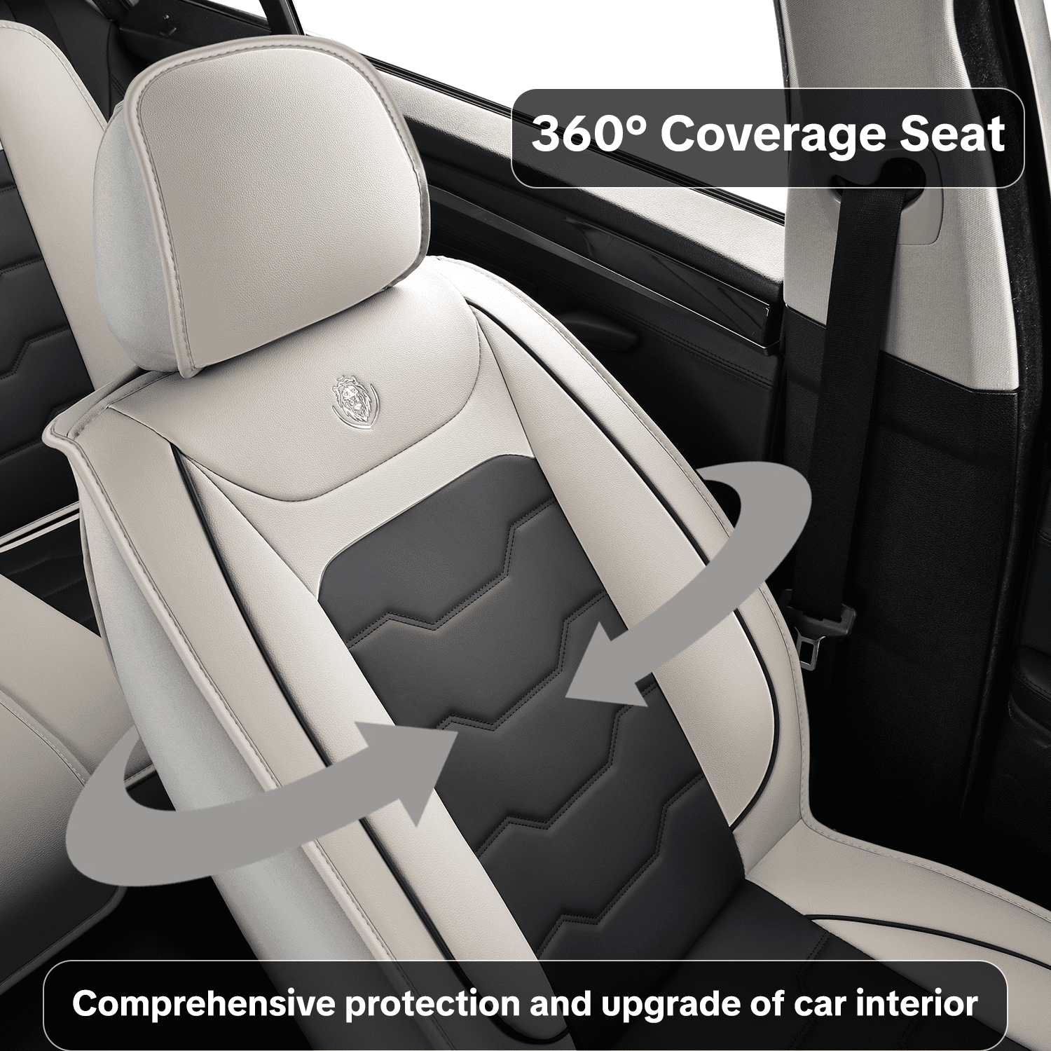 Car Seat Covers for Toyota RAV4 2025 Perfect Fit for Car Seats, Waterproof Faux Leather, Protecting Car Interiors, 5-Seat Full Set, Easy Installation