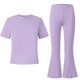thumbnail image 4 of Camisas de Manga Larga de Niños Tamaño 12-14 Juventud Color Sólido Manga Corta Superior Y Pantalones Largos de Dos Piezas Conjunto de Niños de Vestir Casual, 4 of 6