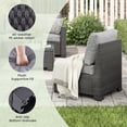 thumbnail image 7 of STARY Outdoor Wicker conversation sets, 9 Pieces Patio Furniture Sofa Set with Coffee Table, All Weather for Garden, Backyard, Balcony (Dark Gray), 7 of 7
