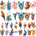 thumbnail image 1 of 28 Sheets Temporary Tattoo Stickers Waterproof Long Lasting Body Stickers Animal Hummingbird Peacock Insect Adult Women Tattoo Stickers Arm Forearm Chest Shoulder Cheek, 1 of 5