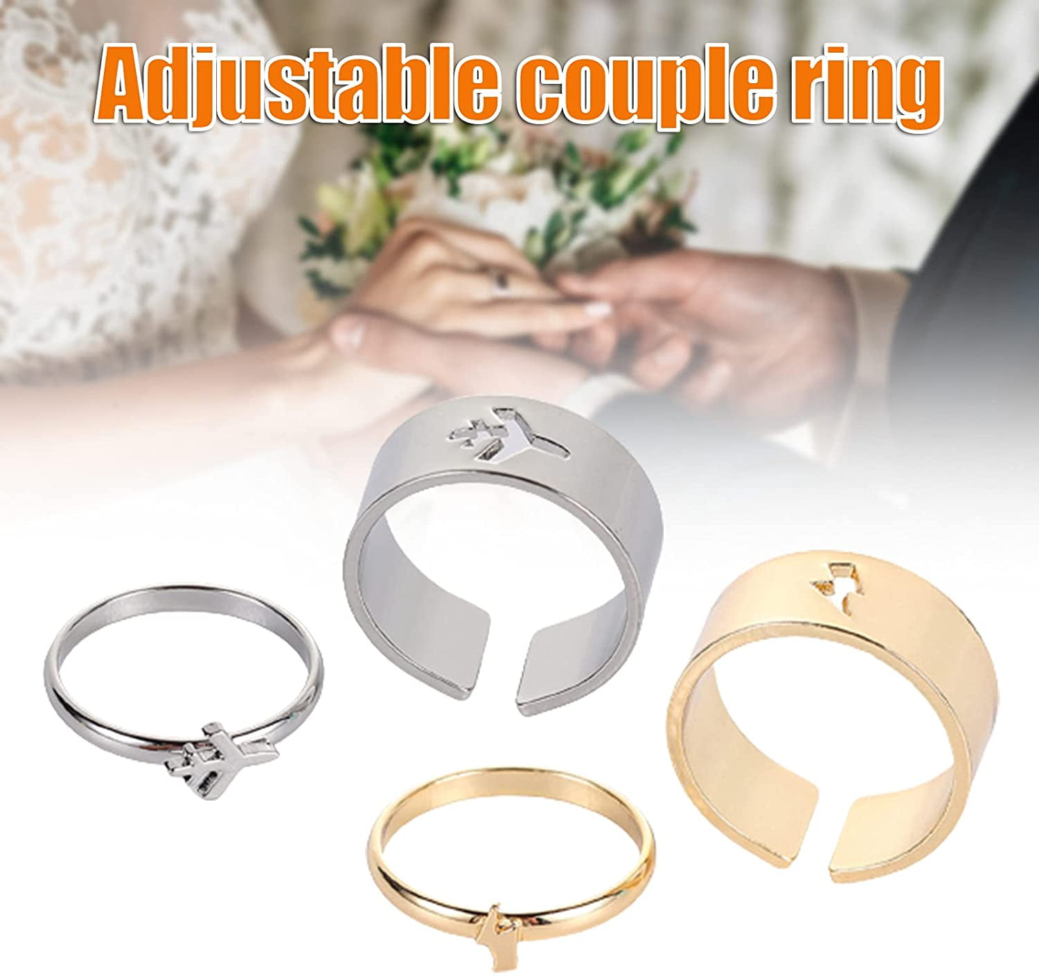 P. R. PRINTS Adjustable Diamond Couple Rings for Lovers Valentine Gift King  Queen Ring Alloy Cubic Zirconia Platinum Plated Ring Set Price in India -  Buy P. R. PRINTS Adjustable Diamond Couple