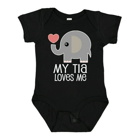 

Inktastic My Tia Loves Me Grandchild Gift Baby Boy or Baby Girl Bodysuit