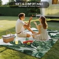 thumbnail image 4 of Palm Leaves Tropical Outdoor Rug for Patio/Deck/Porch, Non-Slip Large Area Rug 3 x 5 Ft, Green Botanical Summer Indoor Outdoor Rugs Washable Area Rugs, Reversible Camping Rug Carpet Runner, 4 of 8